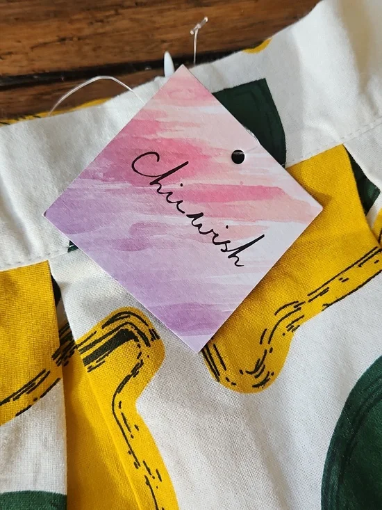 Chicwish White Midi Skirt with Yellow Lemon Print Medium - Picture 3 of 10